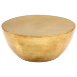 Coffee Table Hammered Aluminium 70x30 cm Brass 246508