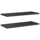 Wall Shelves 2 pcs 100x40x3 cm Black Stainless Steel 30287