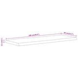 Table Top 100x40x2.5 cm Rectangular Solid Wood Acacia Live Edge 370612