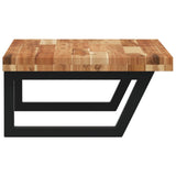 Basin Shelf Wall Mounted Steel and Solid Wood Acacia 3302855
