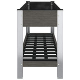 Garden Raised Bed with Shelf Grey 120x50x75 cm WPC 362570