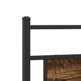 Metal Bed Frame without Mattress Smoked Oak 193x203 cm 3325095