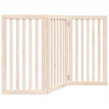 Dog Gate Foldable 3 Panels 150 cm Poplar Wood 352238