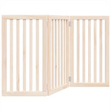 Dog Gate Foldable 3 Panels 150 cm Poplar Wood 352238