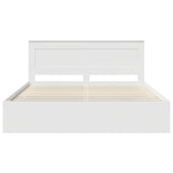 Bed Frame with Headboard White 180 x 200 cm Solid Pine Wood 3410056