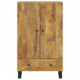 Highboard with Drawer 60x33x100 cm Solid Wood Mango&Iron 352936