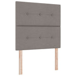 ZNTS Box Spring Bed with Mattress Taupe 100x200 cm Fabric 3339599