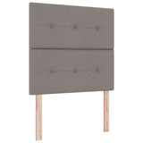 ZNTS Box Spring Bed with Mattress Taupe 100x200 cm Fabric 3339599