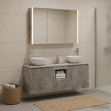 Bathroom Cabinet Set 4 pcs Concrete Grey Engineered Wood 3406346