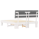 Bed Frame with Upholstered Headboard Light Grey 150 x 200 cm 877483