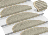 Stair Mats Self-adhesive Sisal-Look 15 pcs 56x17x3 cm Light Green 326863