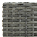 Garden Bar Stools with Cushions 4 pcs Grey Poly Rattan 316671