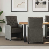Dining Chairs with Wheels 2 pcs Black 58 x 67 x 97 cm 42017857