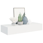 ZNTS Wall-mounted Drawer Shelf White 60x23.5x10 cm MDF 330255