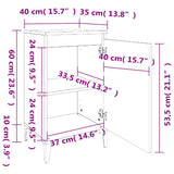 Bedside Cabinets 2 pcs Smoked Oak 40x35x70 cm Engineered Wood 819655