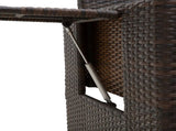 Rattan Sun Lounger 2 Seater Day Bed-Brown T3398P318818
