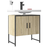 Bathroom Sink Cabinet Sonoma Oak 60x33x60 cm Engineered Wood 842457