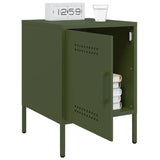 Bedside Cabinet Olive Green 36x39x50.5 cm Steel 842918