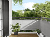 Balcony Screen Light Grey 75x1000 cm 100% Polyester Oxford 4000006