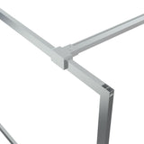 Walk-in Shower Wall Silver 80x195 cm Clear ESG Glass 152135