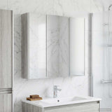 Bathroom Mirror Cabinet Grey Sonoma 73.5 x 15.5 x 70 cm 889260