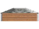 Raised Garden Bed Wood Brown 480 x 80 x 24 cm cold-rolled steel 8006515