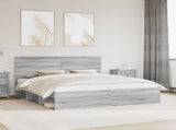 Bed Frame Grey Sonoma 180 x 200 cm Solid Pine Wood 3410979