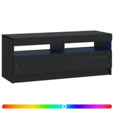 LED TV Cabinet Black Engineered Wood 897866