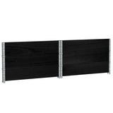 Pallet Collars 3 pcs Black 100x100 cm Solid Wood Pine 3295375
