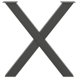 Dining Table Legs X-Shaped 2 pcs Anthracite 80x cm Steel 4012982