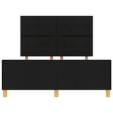 ZNTS Bed Frame Black 140x190 cm Fabric 3344727