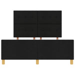 ZNTS Bed Frame Black 140x200 cm Fabric 3344734