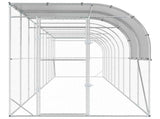 Against Wall Chicken Coop Silver 1000 x 200 x 215 cm 3434744