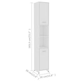 3 Piece Bathroom Furniture Set White Engineered Wood 3056916