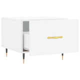 Coffee Tables 2pcs High Gloss White 50x50x40 cm Engineered Wood 829353