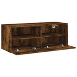TV Wall Cabinet Smoked Oak 80x30x30 cm Engineered Wood 836876