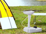 Camping Portable Handwash Sink w/ Towel Holder & Soap Dispenser Rolling Wheels Outdoor Drainage T3398P348688