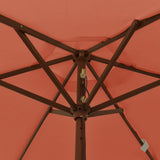 Garden Parasol with Wooden Pole Terracotta 196x231 cm 363164