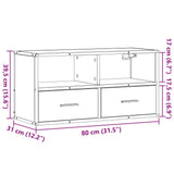 TV Cabinet Black 80x31x39.5 cm Engineered Wood and Metal 848919
