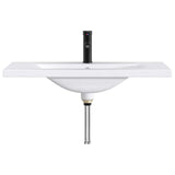 Bathroom Wash Basin Matte Black 81 x 40 x 17.5 cm Metal 890237