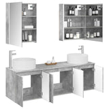 Bathroom Cabinet Set 5 pcs Concrete Grey Engineered Wood 3406570