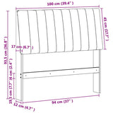 Upholstered Headboard Taupe 100 cm Solid Pine Wood 879412