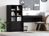 Desk with Drawer with Shelf with Storage 2 pcs Black Oak 3337314