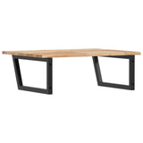 Basin Shelf Wall Mounted Steel and Solid Wood Acacia 3302891