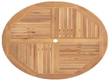 Garden Bistro Set Folding 3 pcs Natural Solid Teak Wood 3437376