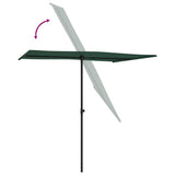 Garden Parasol with Aluminium Pole 2x1.5 m Green 47336