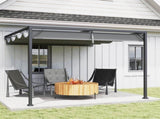 3 x 3 m Pergola, with Sliding Canopy - Grey T3398P314665