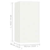 4 Piece TV Cabinet Set White 30,5x30x60 cm Engineered Wood 3078740