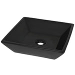 ZNTS Basin Ceramic Square Black 41.5x41.5x12 cm 142739