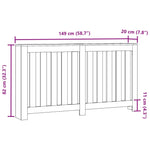 ZNTS Radiator Cover Sonoma Oak 149x20x82 cm Engineered Wood 852746